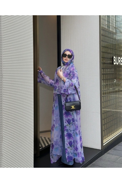 Fleur Abaya in Heather Purple Fleur Abaya in Heather Purple