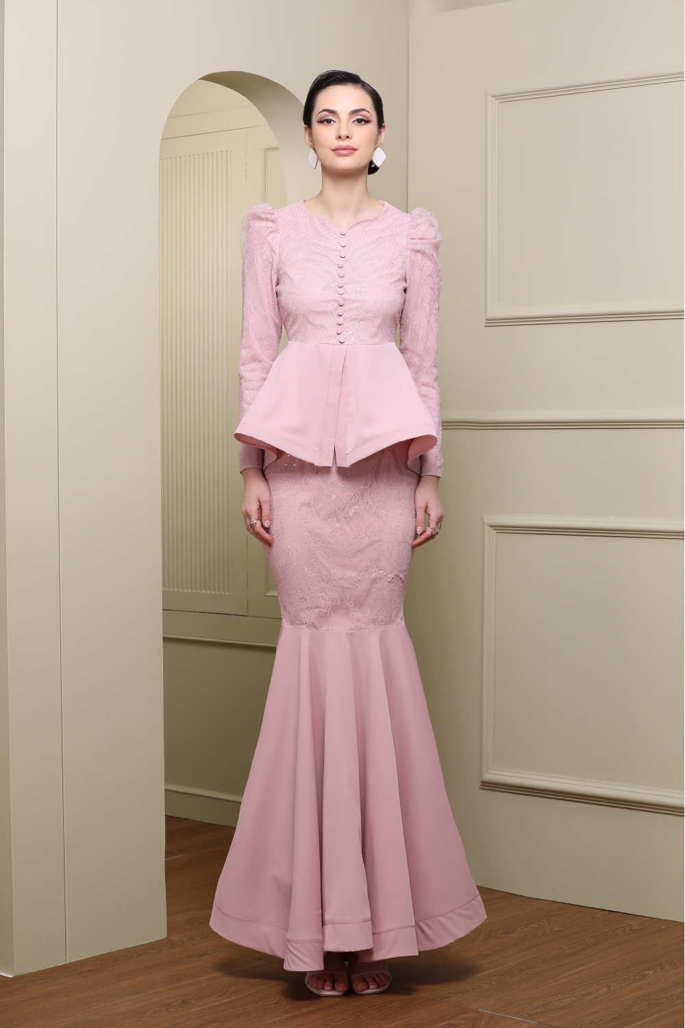 Zandra Kebaya Lace Pink